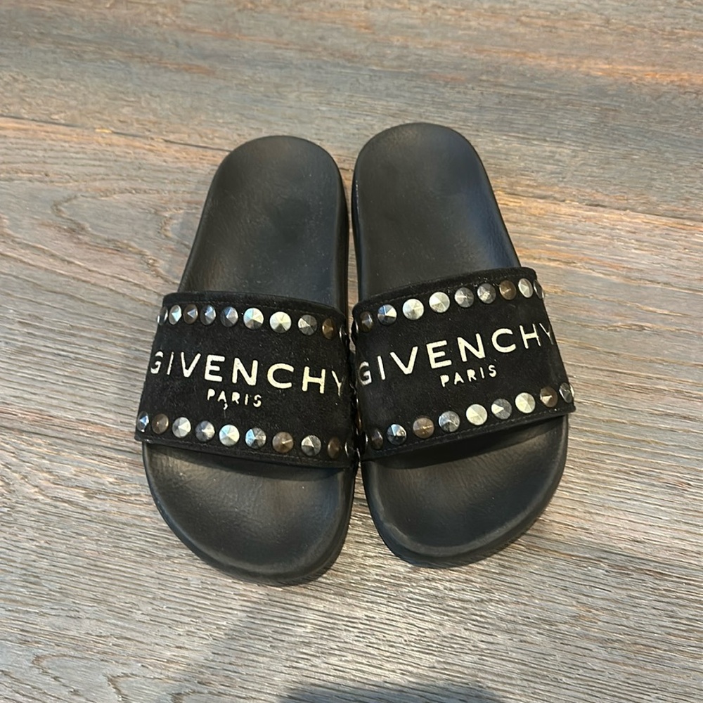 Black studded Givenchy slides